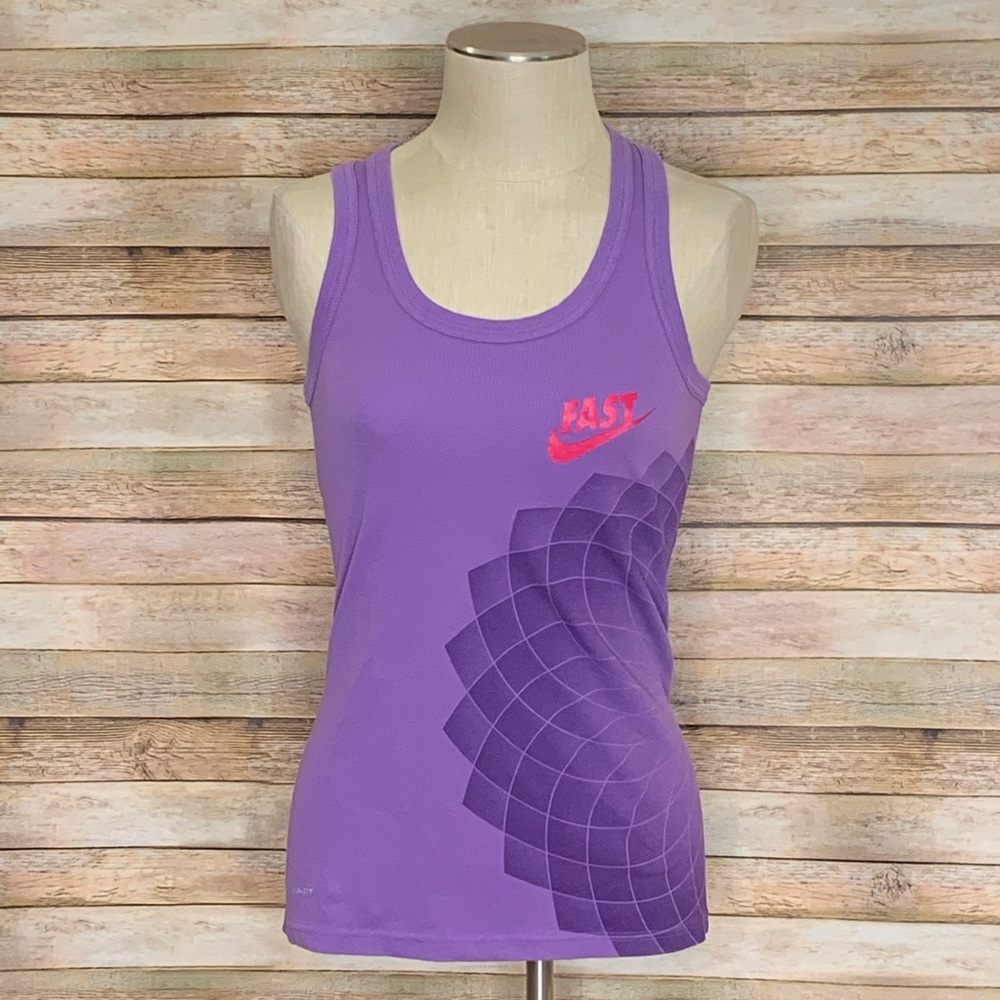 Nike Purple Tank Top with Pink Logo
